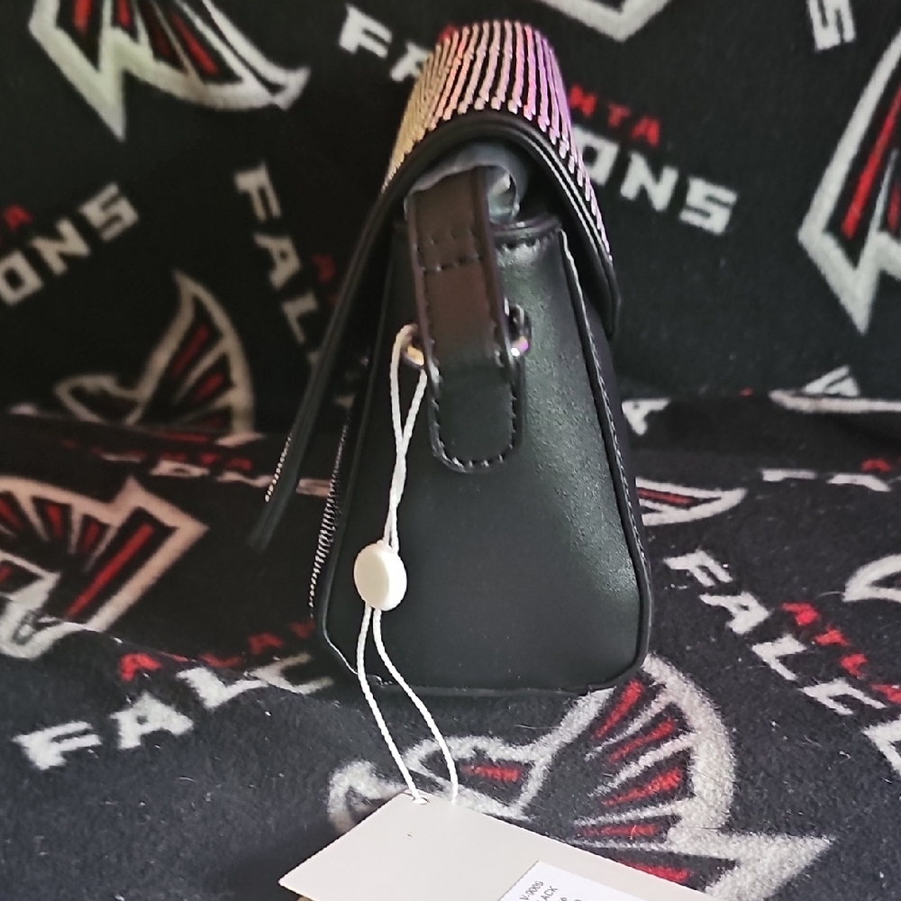 *Brand New* Valentino Orlandi Black and Silver Rhinestone Shoulder Bag - Picture 8 of 9